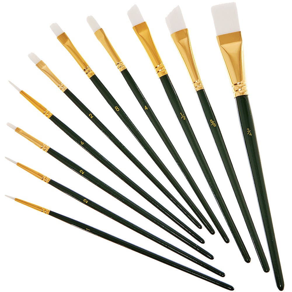acrylic paint brushes